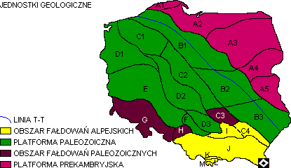 jednostki geologiczne Polski