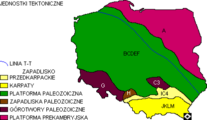 jednostki tektoniczne Polski